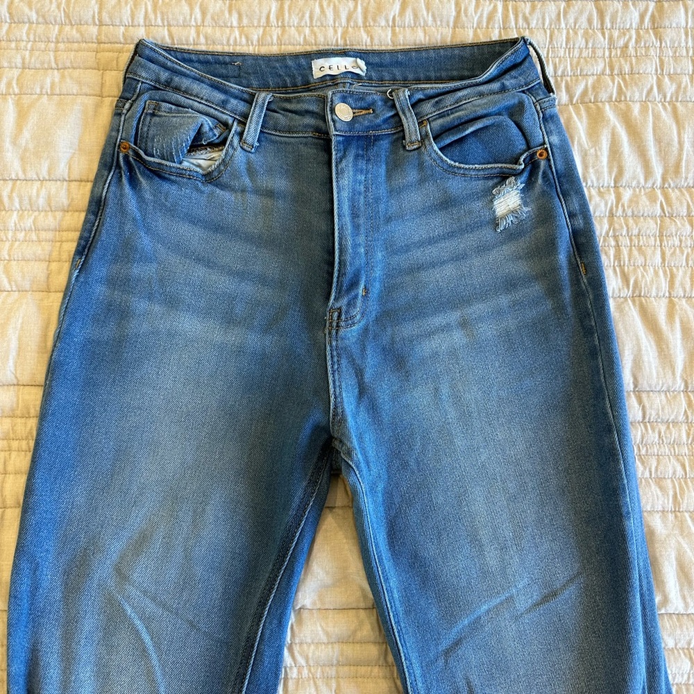 Cello. Ripped, bootcut jeans. Size 7